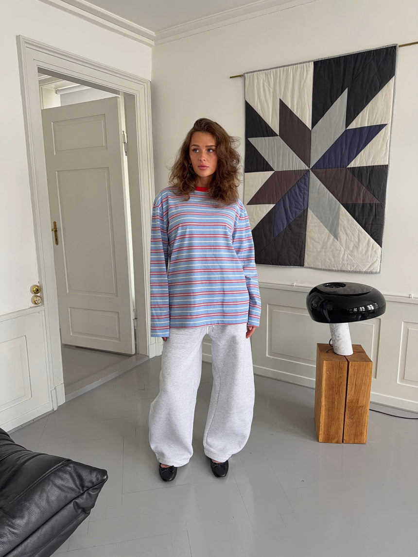 Vera bluse med striber - Rød/hvid/blå