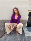 Penny bluse med trekvartærmer - Lilla