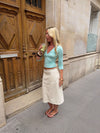 Penny bluse med trekvartærmer - Turquoise