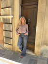 Capucine bluse med zebra print - Brun