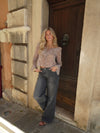 Capucine bluse med zebra print - Brun