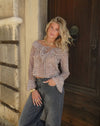 Capucine bluse med zebra print - Brun
