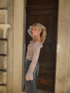Capucine bluse med zebra print - Brun