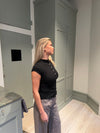 Leonie bluse med knapper - Sort