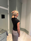 Leonie bluse med knapper - Sort