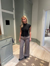 Leonie bluse med knapper - Sort