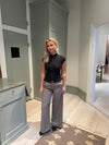 Leonie bluse med knapper - Sort