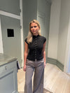 Leonie bluse med knapper - Sort