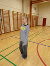 "Sporty" langærmet bluse med striber - Sort/hvid/gul