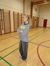 "Sporty" langærmet bluse med striber - Sort/hvid/gul