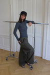Suzy bluse med striber - Sort/grå