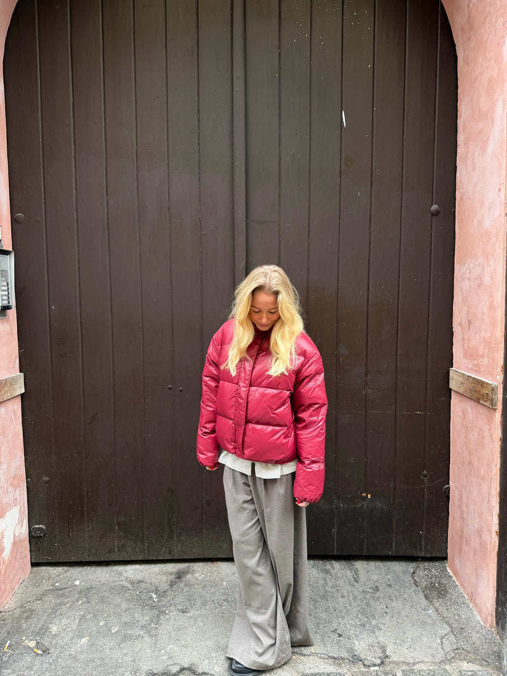 Elin pufferjakke - Rød