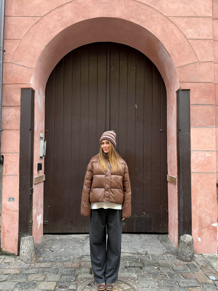 Elin pufferjakke - Brun