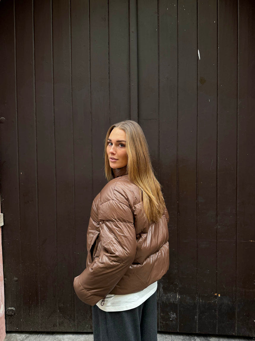 Elin pufferjakke - Brun