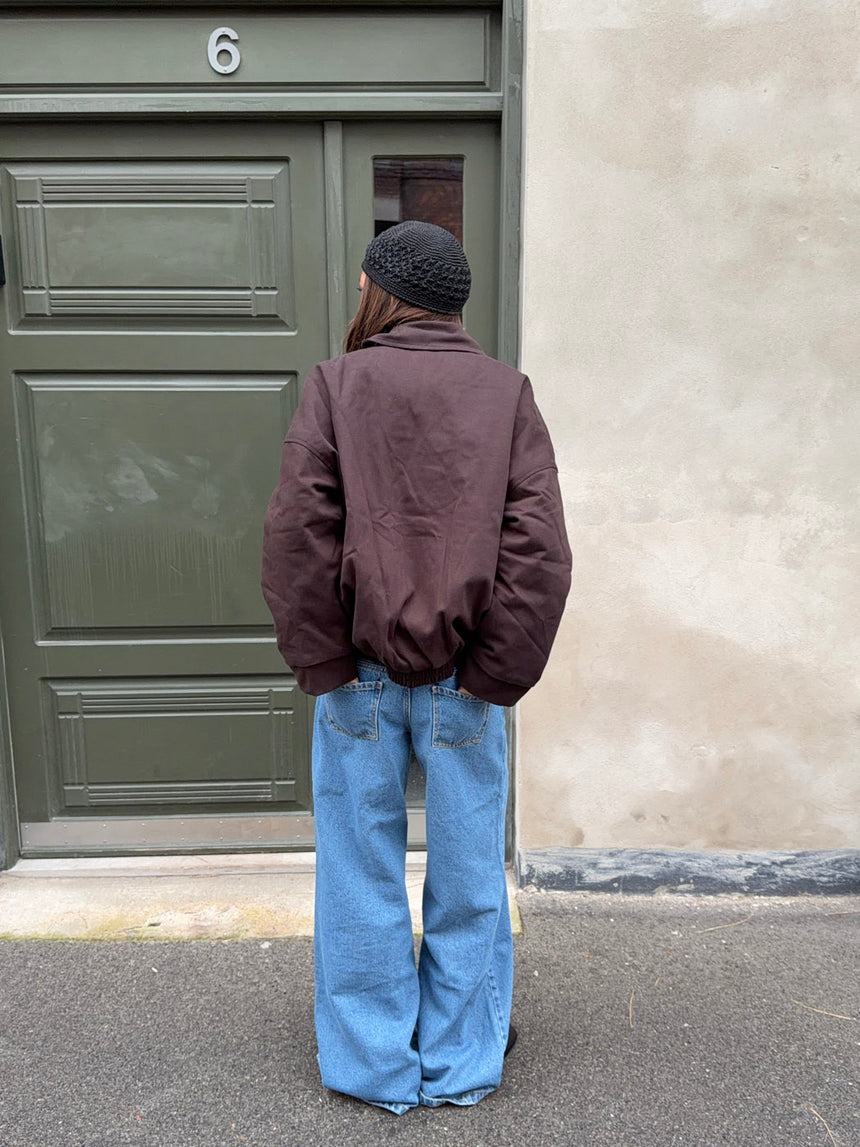 Kimma bomberjakke i ruskind - Brun