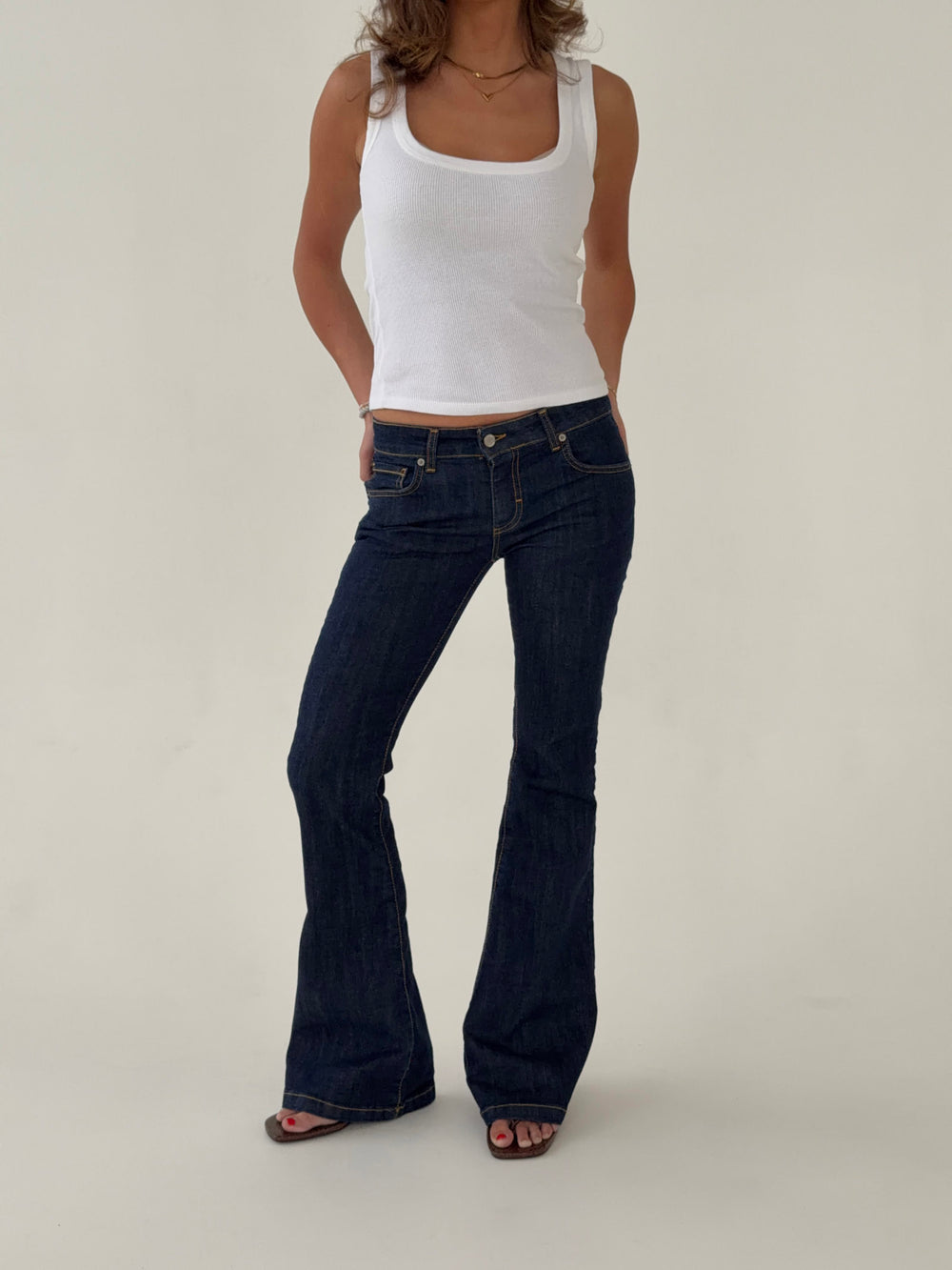 Senia bootcut jeans - Mørkeblå