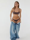 Smooth bralette - Brun