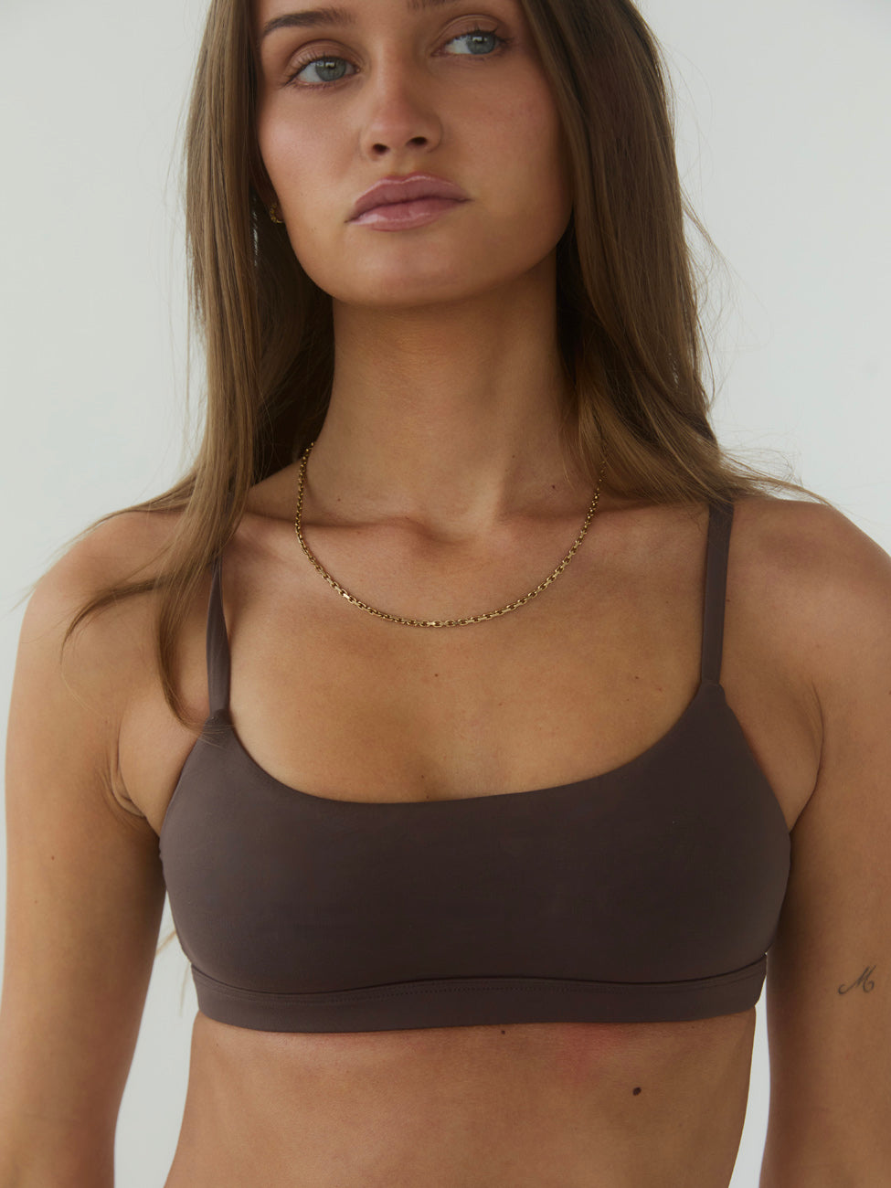 Smooth bralette - Brun