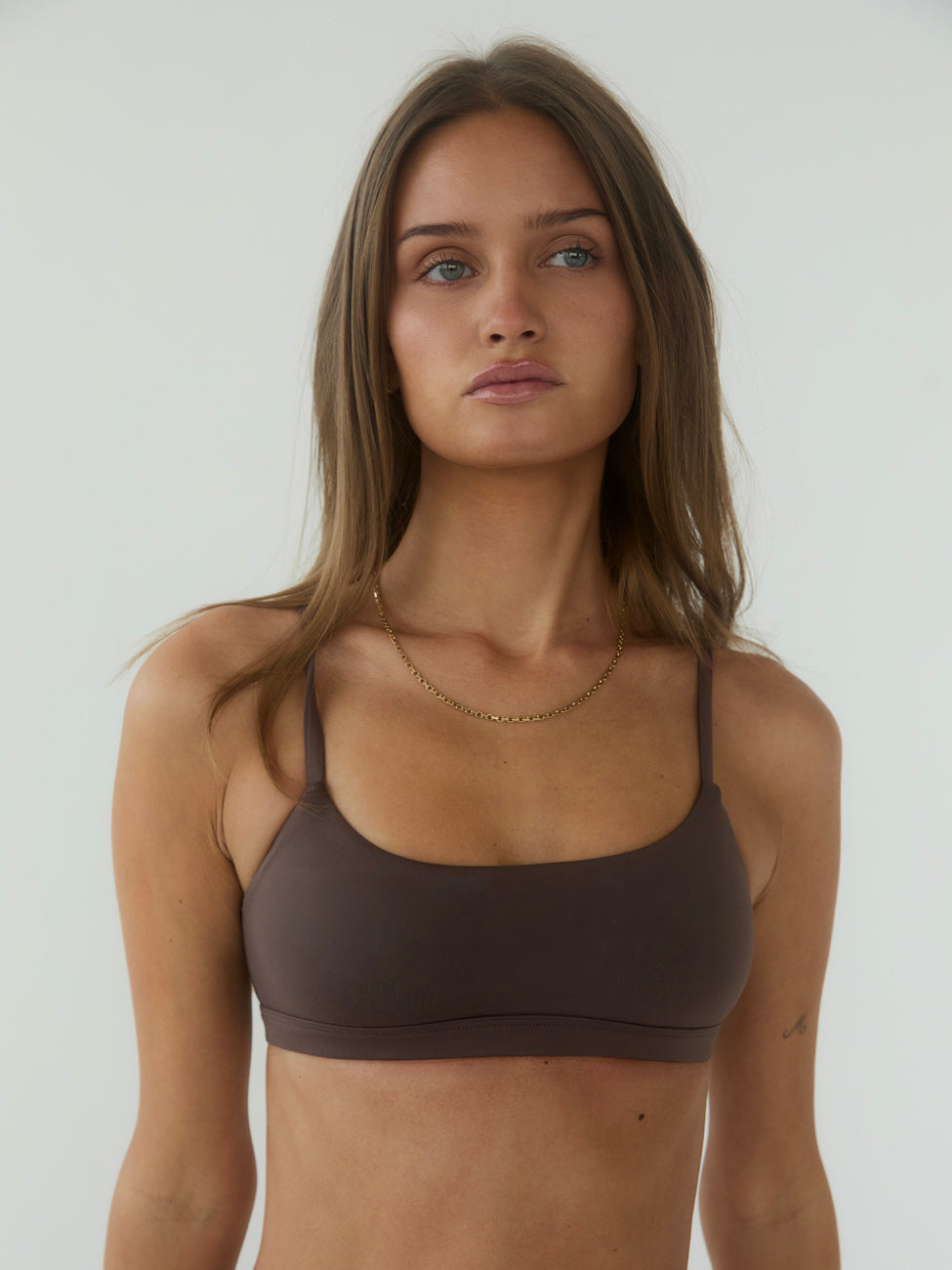 Smooth bralette - Brun