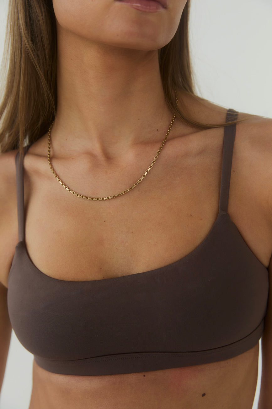 Smooth bralette - Brun
