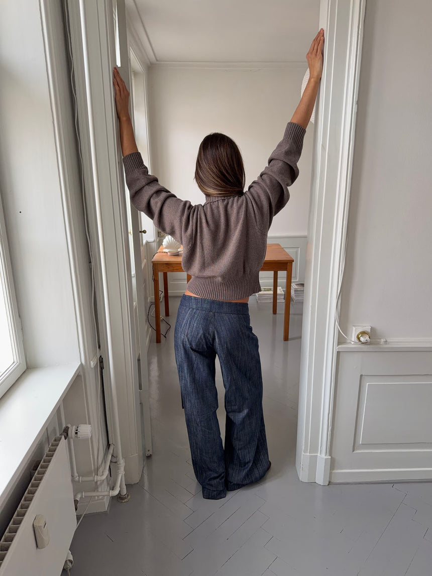 Karol bukser med bælte - Mørkeblå