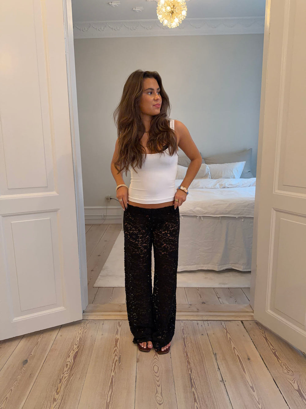 Lolinna bukser med blonder - Sort