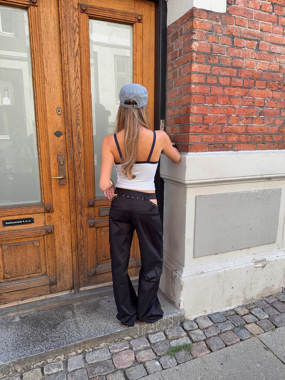 Brunina bukser med detaljer - Sort