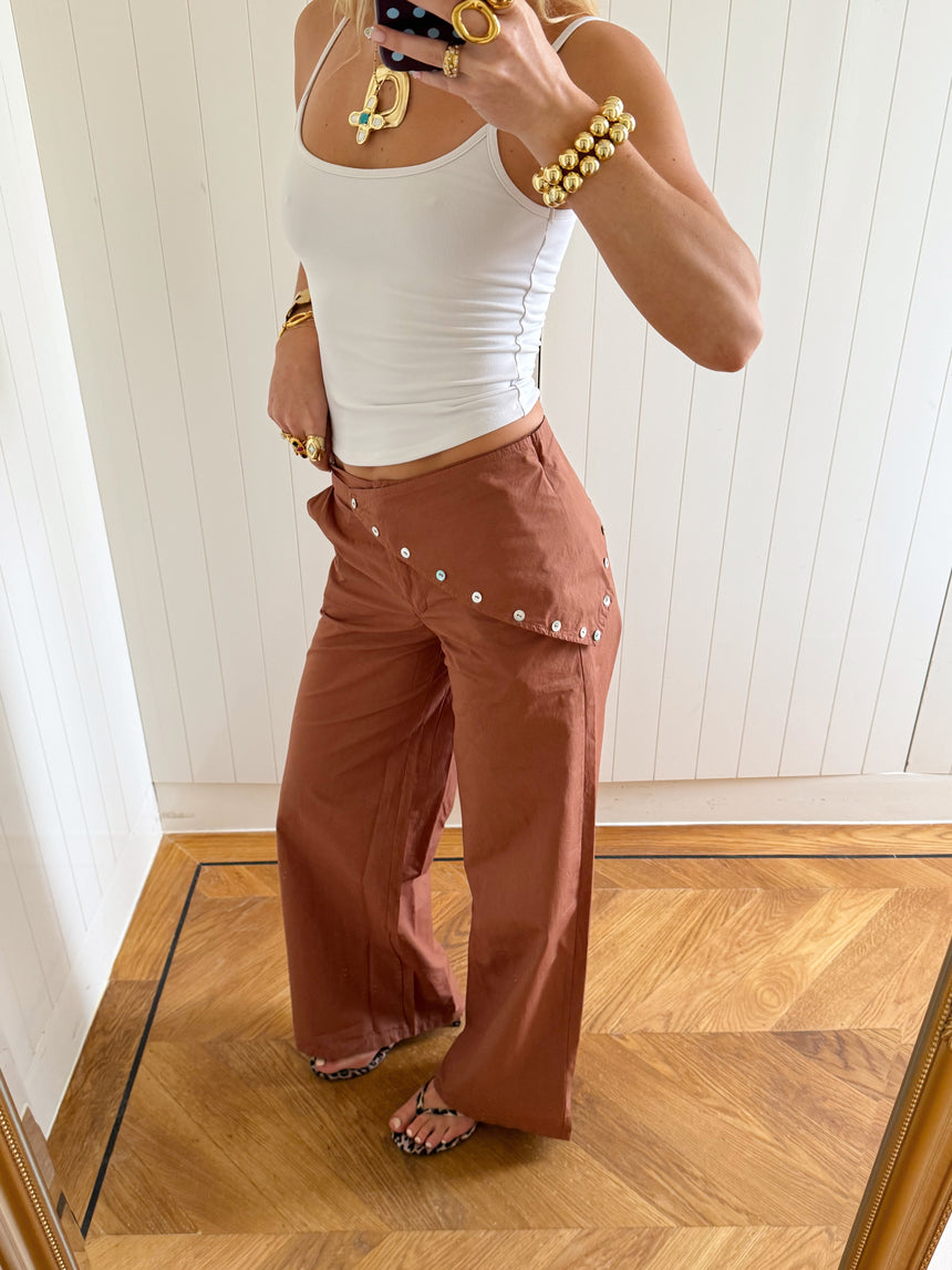 Scandivv bukser med detaljer - Rust