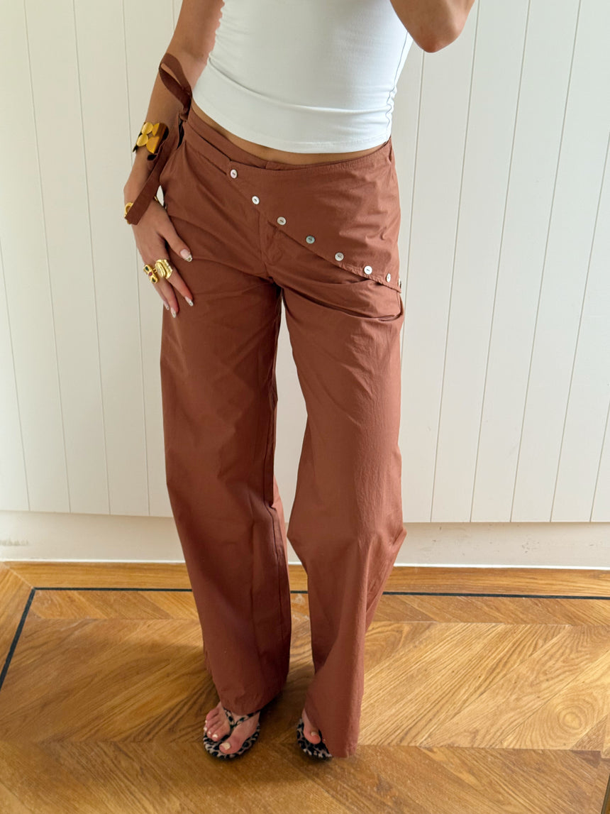 Scandivv bukser med detaljer - Rust