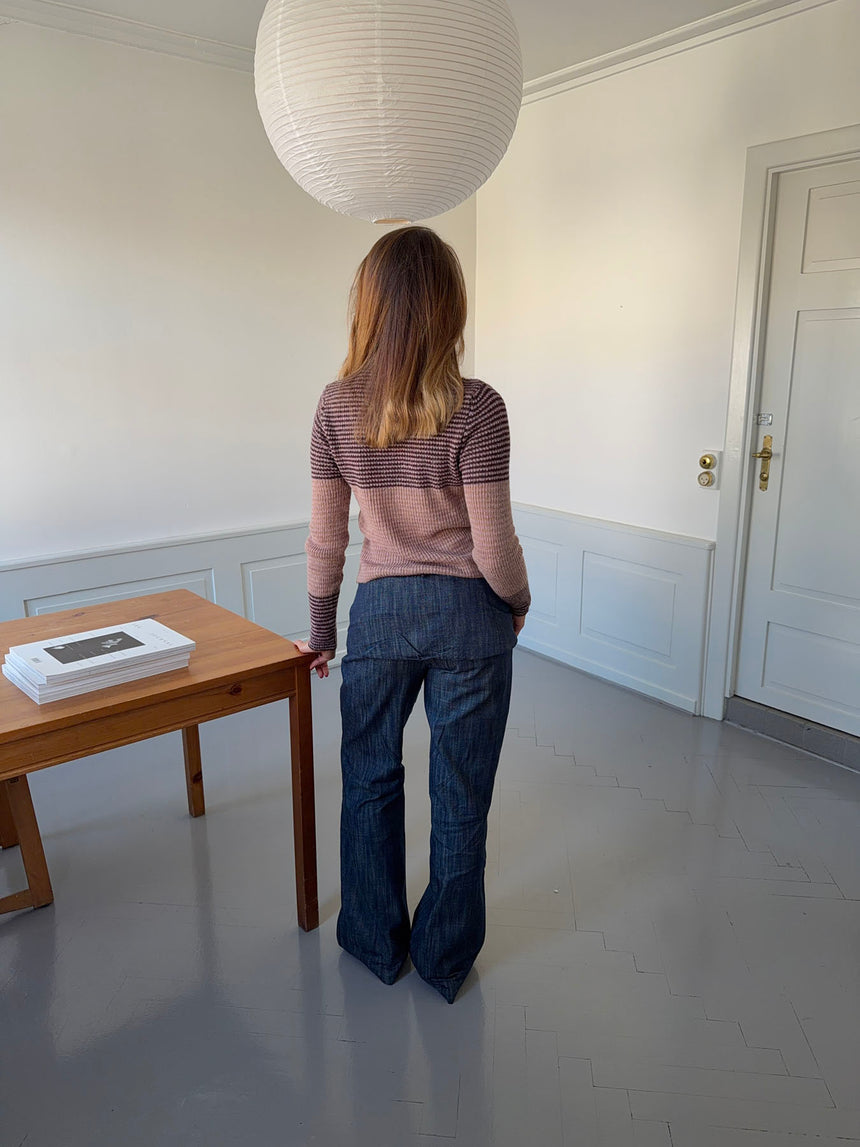 Petra bukser med fold - Blå