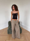 Maxim bukser med knapper - Beige