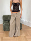 Maxim bukser med knapper - Beige