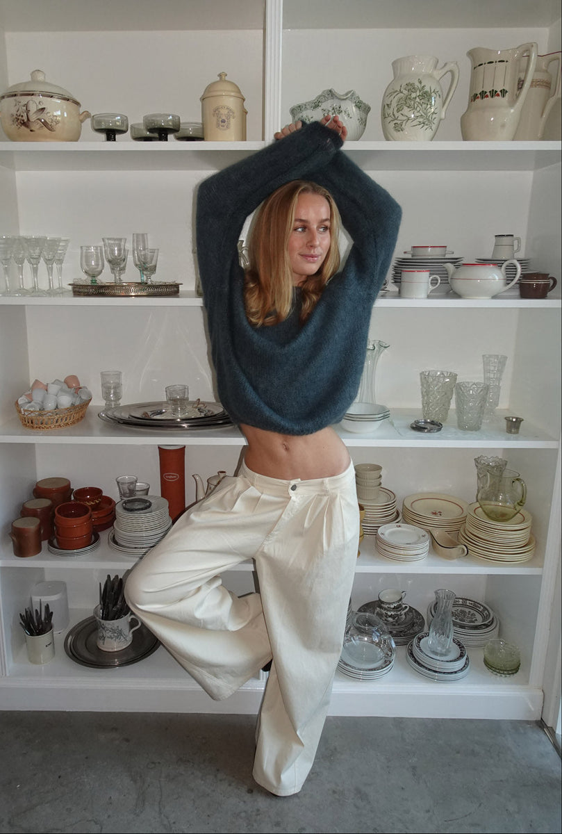 Chamomile bukser med lige ben - Off white – Designbysi ApS