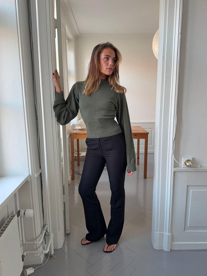 Flare bukser med lommer - Sort