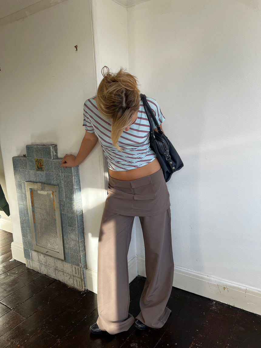 Thealine bukser med nederdel - Taupe