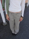 Tanija jeans med ring detaljer - Beige