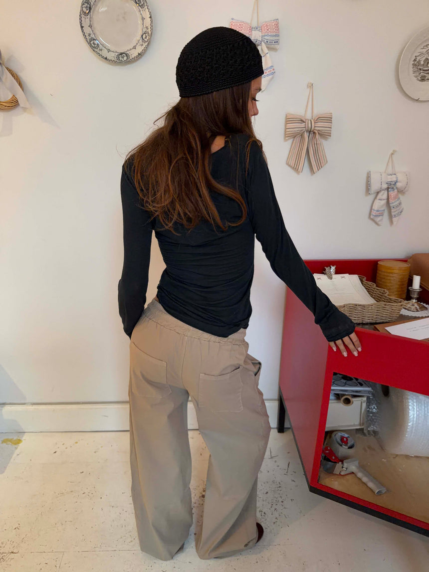 Lucille bukser med snørelukning - Beige