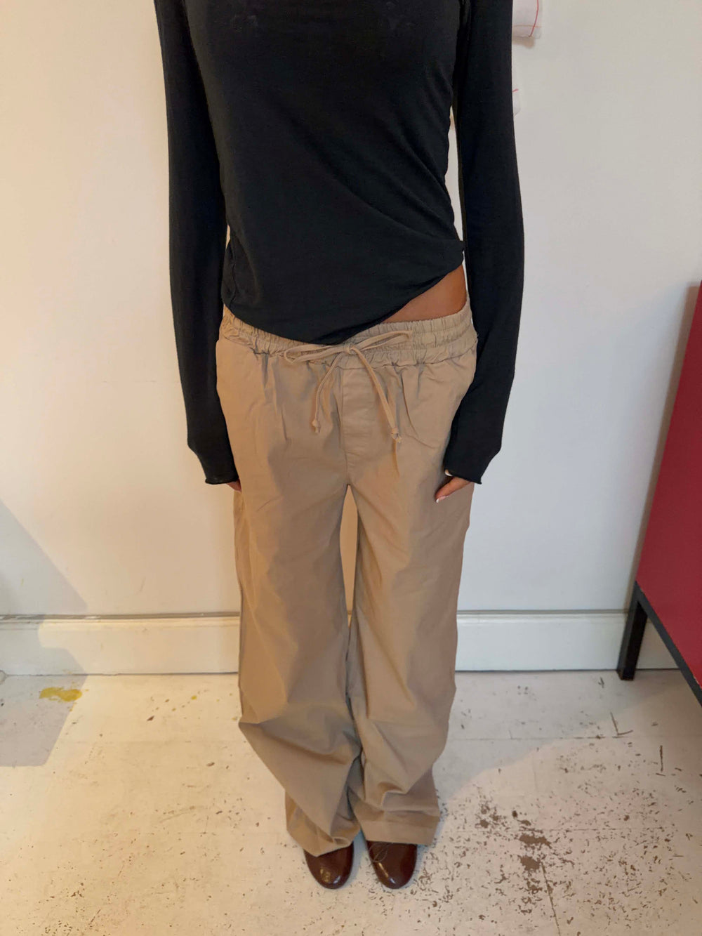 Lucille bukser med snørelukning - Beige