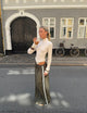 Samantha bukser med stribe detaljer - Kaki