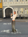 Samantha bukser med stribe detaljer - Kaki