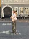 Samantha bukser med stribe detaljer - Kaki