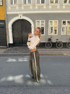 Samantha bukser med stribe detaljer - Kaki