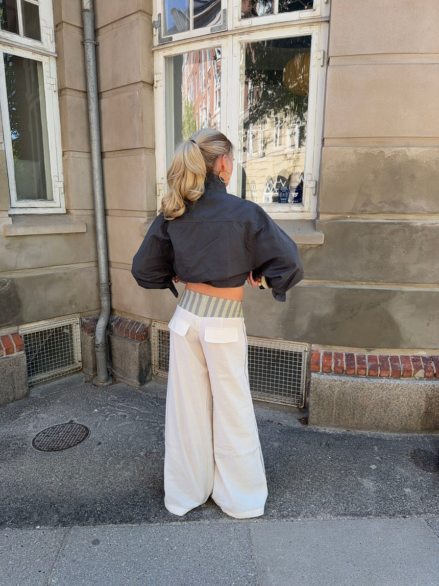 Polly bukser med striber - Hvid