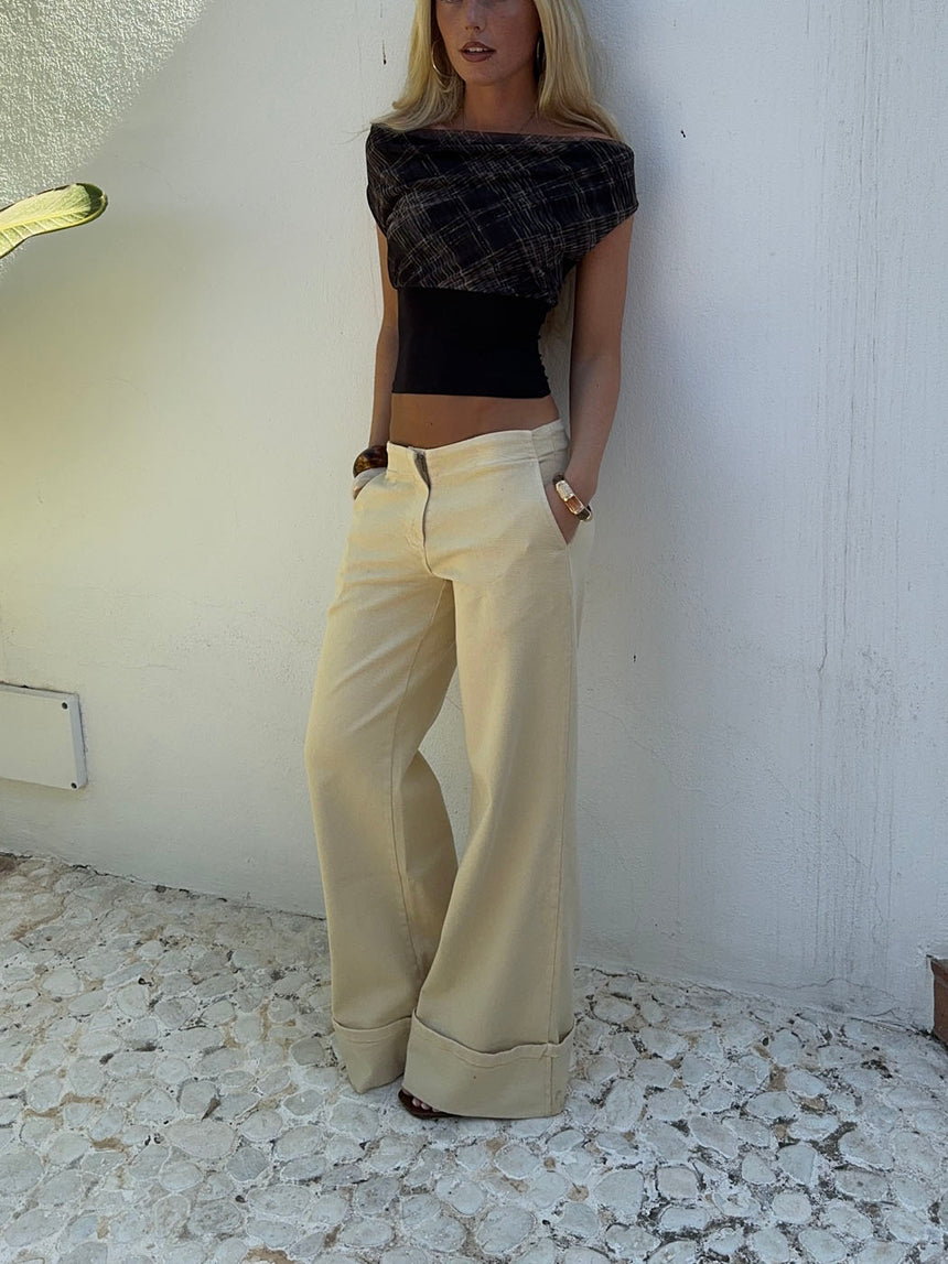 Siv jeans - Lys gul