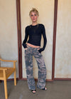 Audrine army jeans - Brun/grøn