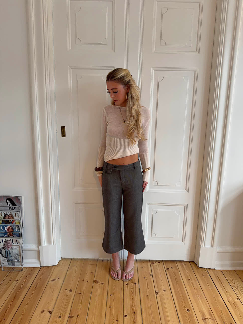 Taratina capri bukser med detaljer - Grå