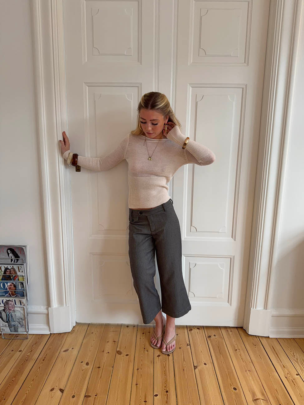 Taratina capri bukser med detaljer - Grå