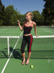 Speeda capris med striber - Jet black/cherry