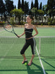 Speeda capris med striber - Jet black/cloud