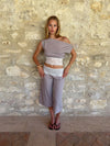 Camina caprishorts med blonder - Beige